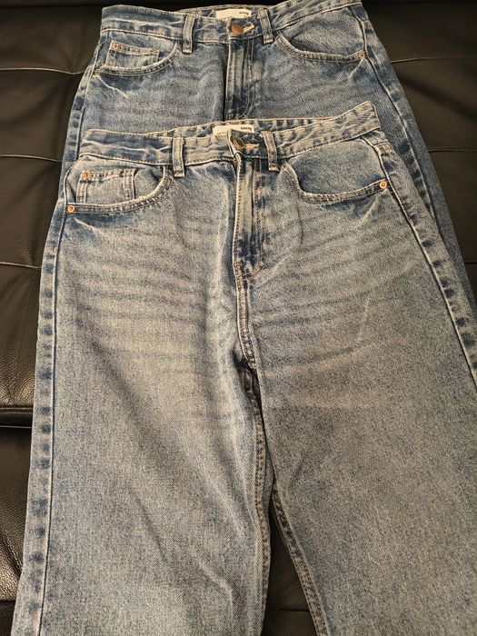 Jeansy mom fit 36 Sinsay, błękitne i niebieskie