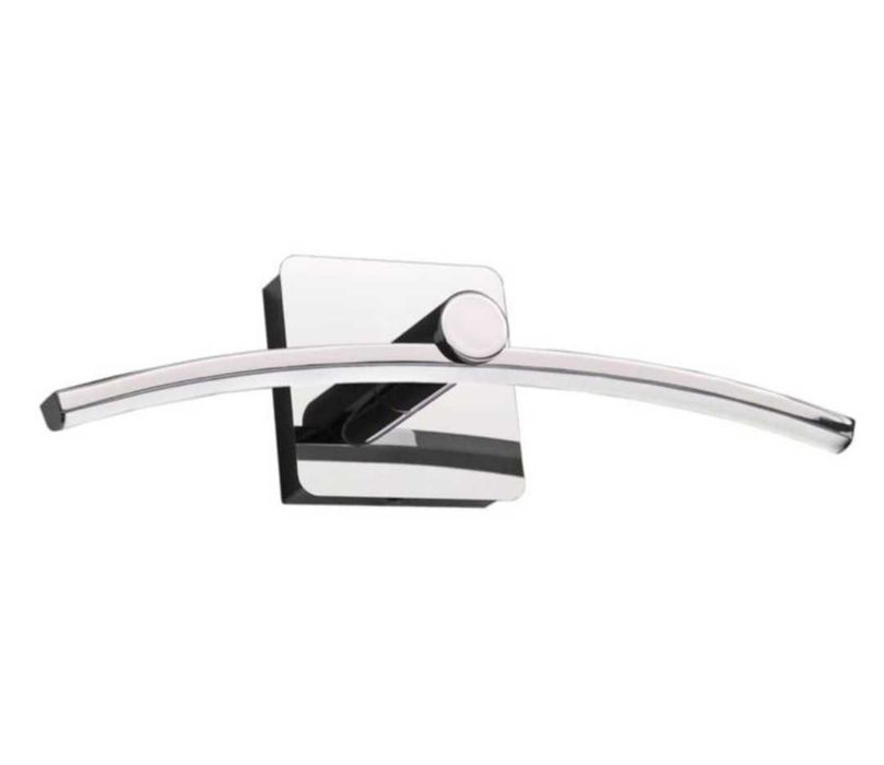 Kinkiet LED Lemidio nad okrągłe lustro 40 cm kwadratowa podstawa kolor chrom
