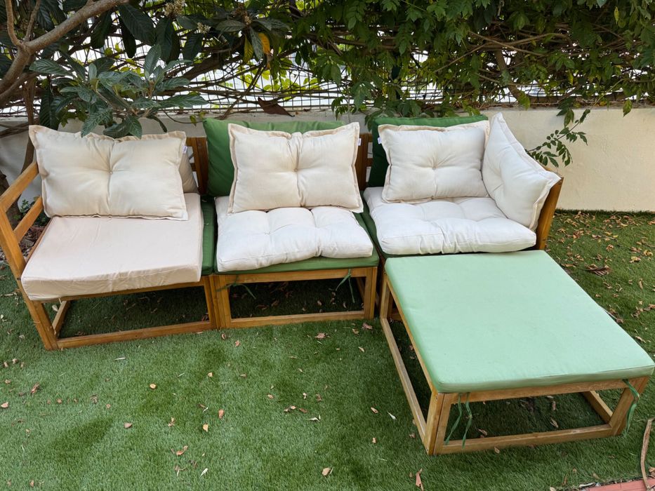 conjunto de jardim em bom estado