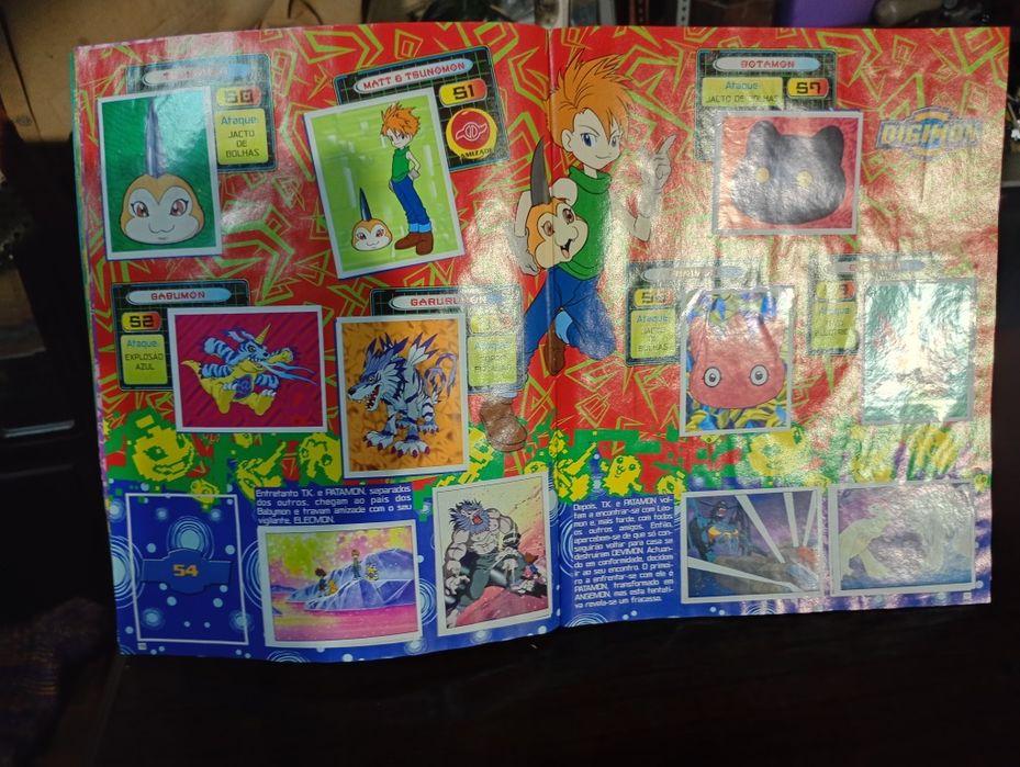 Caderneta Digimon Panini (Ano 2000) – Quase Completa (Faltam 20 Cromos)