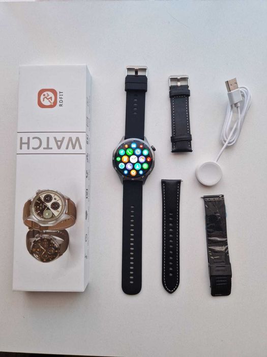Smartwatch komplet nowy czarny