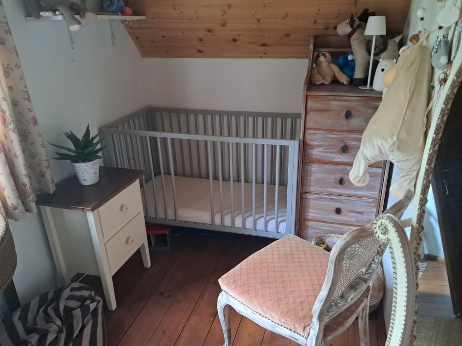 Łóżeczko drewniane 120x60