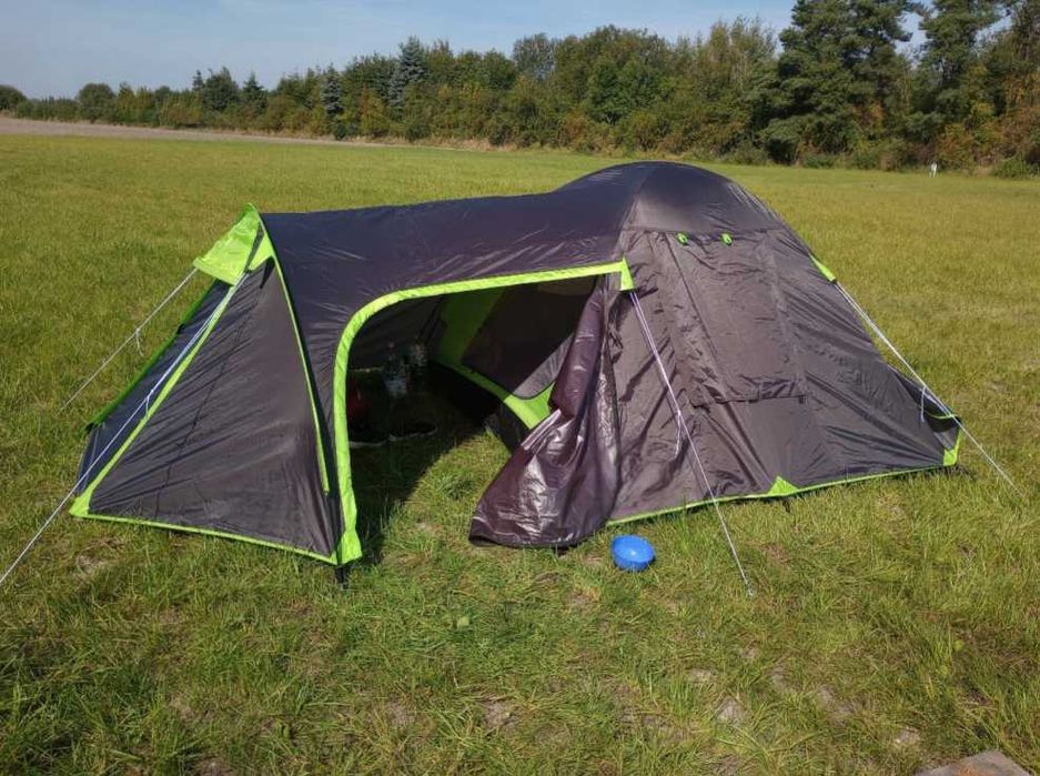 Nowy 2w1 3osobowy Namiot Turystyczny Wodoodporny Kempingowy + Torba