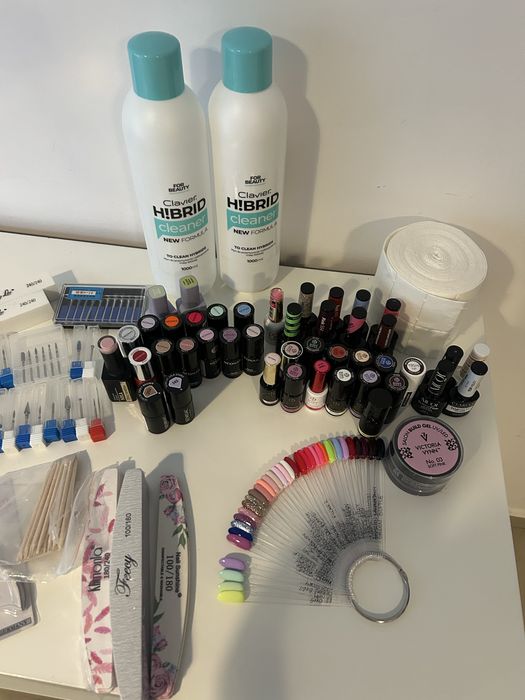 Zestaw do stylizacji paznocki, lakiery, pilniki, neonail, boska nails