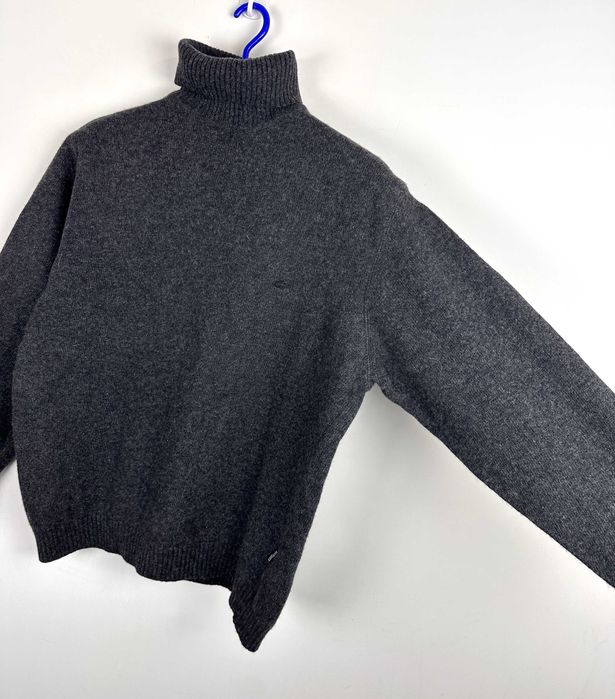 Sweter wełniany CAMEL ACTIVE golf męski szary casual boxy r. M