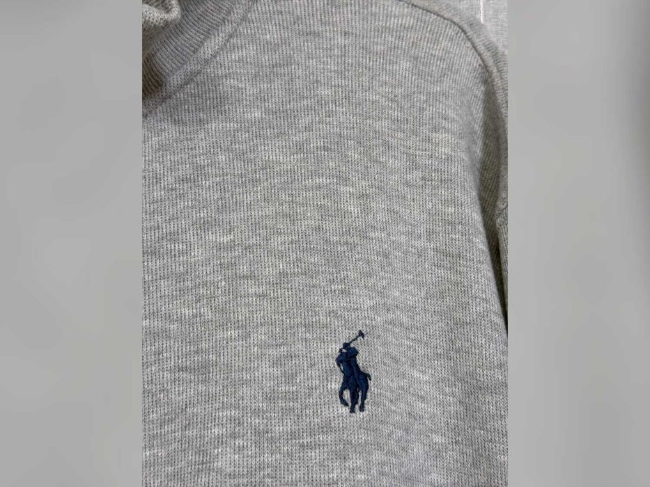 bluza Ralph Lauren szara logo na zamek stójka XL