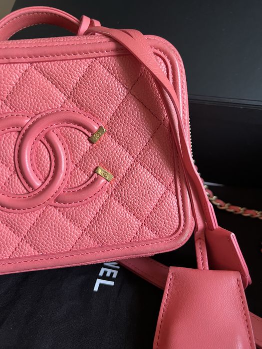 Chanel Vanity Bag Filigree Caviar Leather