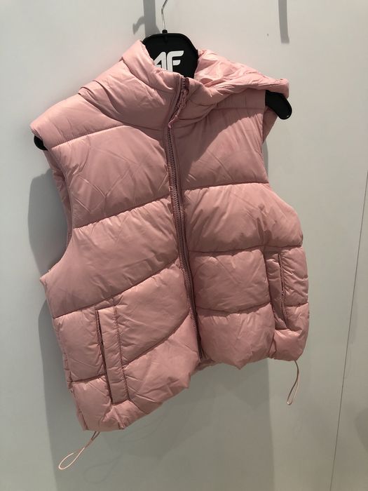 Krótki bezrękawnik 4f różowy damski S