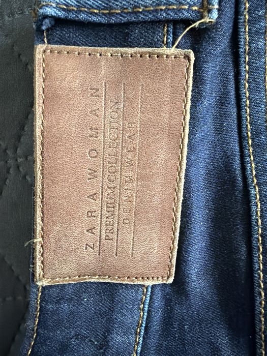 jeansy spodnie damskie 36 Zara denim granat