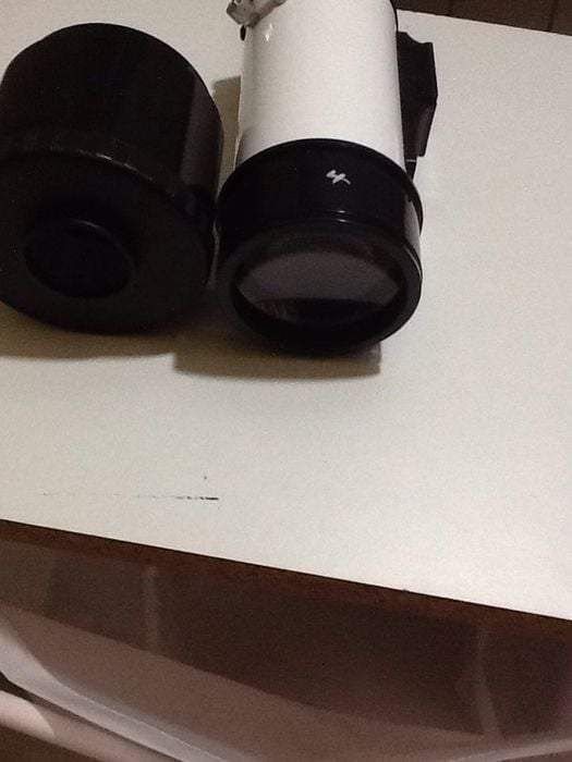 Telescópio com lente, bolsa e acessórios, tripé