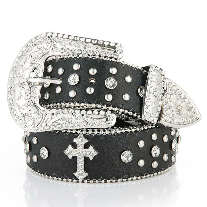 B.B. Simon Belt | Ремень Б.Б.Симон  со стразами ChromeHearts