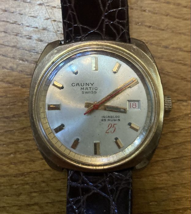 Relógio Caunymatic incabloc de 25 rubis