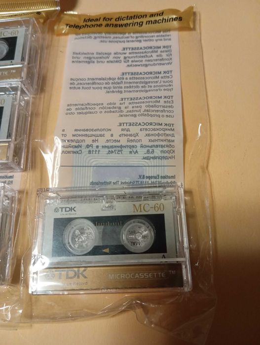 TDK Microcassette MC60 4 unidades novas