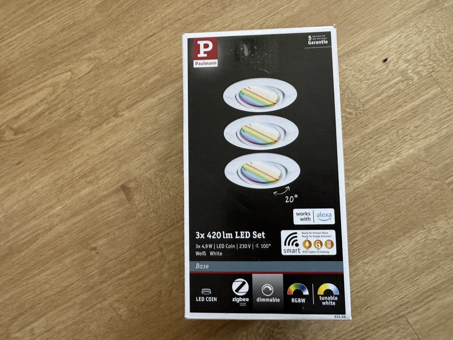 3x RGB halogeny Zigbee Paulmann 924.66