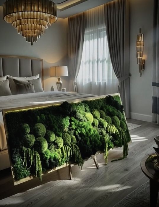 Obraz z mchów stabilizowanych do biura salonu żywy mech