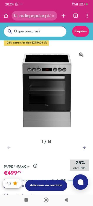 Fogão ótimo estado