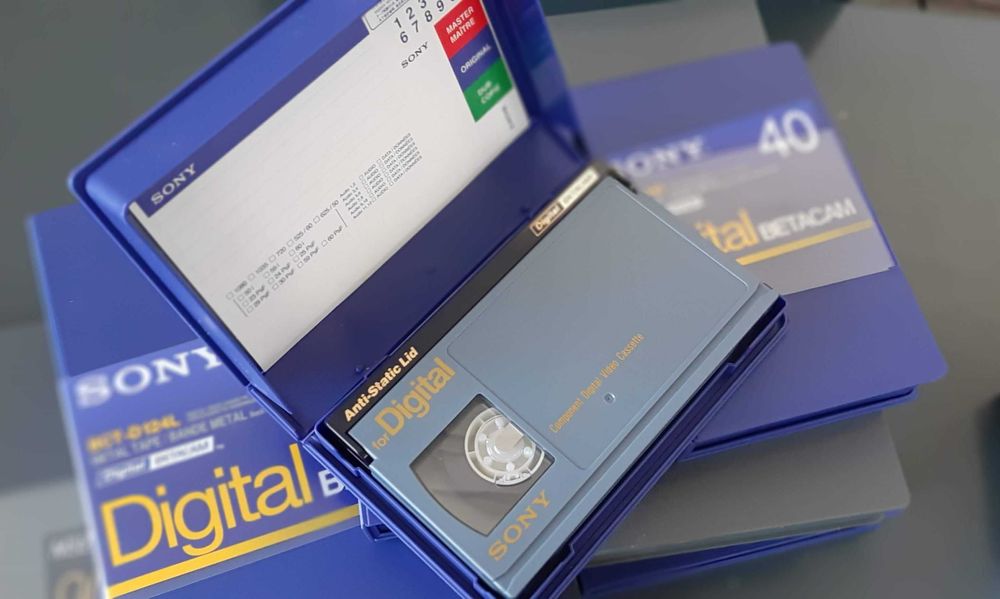 Cassetes Vídeo Betacam SP e Betacam Digital