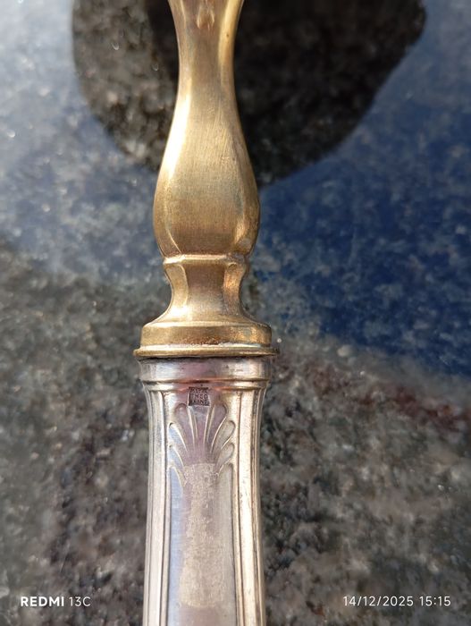 Concha cabo prata com contraste