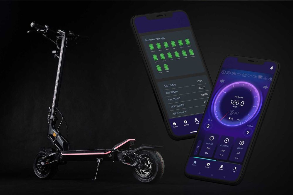 Hulajnoga elektryczna TECHLIFE Q7 Smart BMS Samsung IPX6 HYDRAULIKA 5A