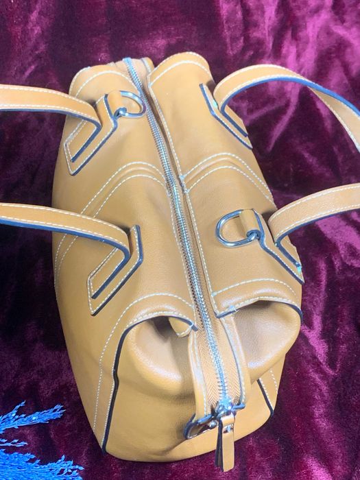 Сумка жіноча саквояж Pieces світло-коричнева / руда з еко-шкіри Н2517