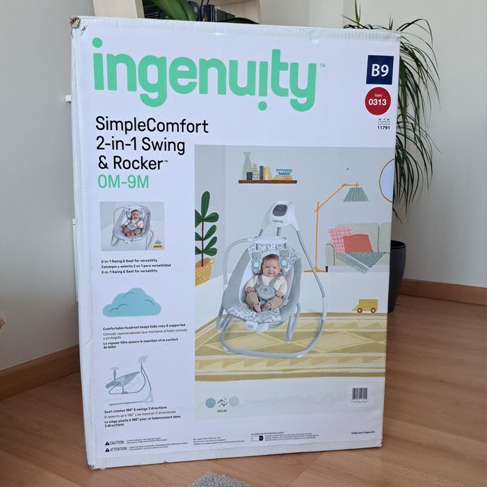 Espreguiçadeira com baloiço - Ingenuity SimpleComfort 2-in-1