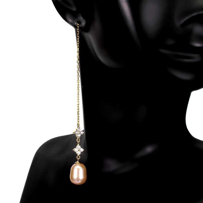 Серебряные серьги  925 пробы с жемчугом ( протяжки) 7мм