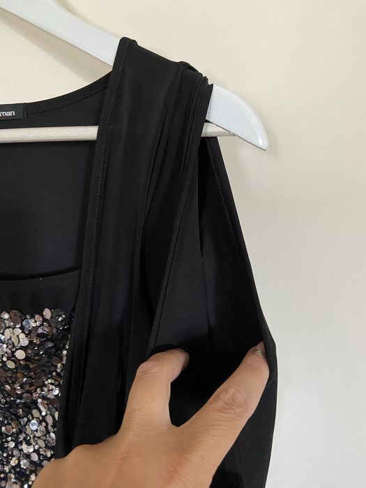 S ukienka wieczorowa cekinowa dopasowana S M glamour elegancka