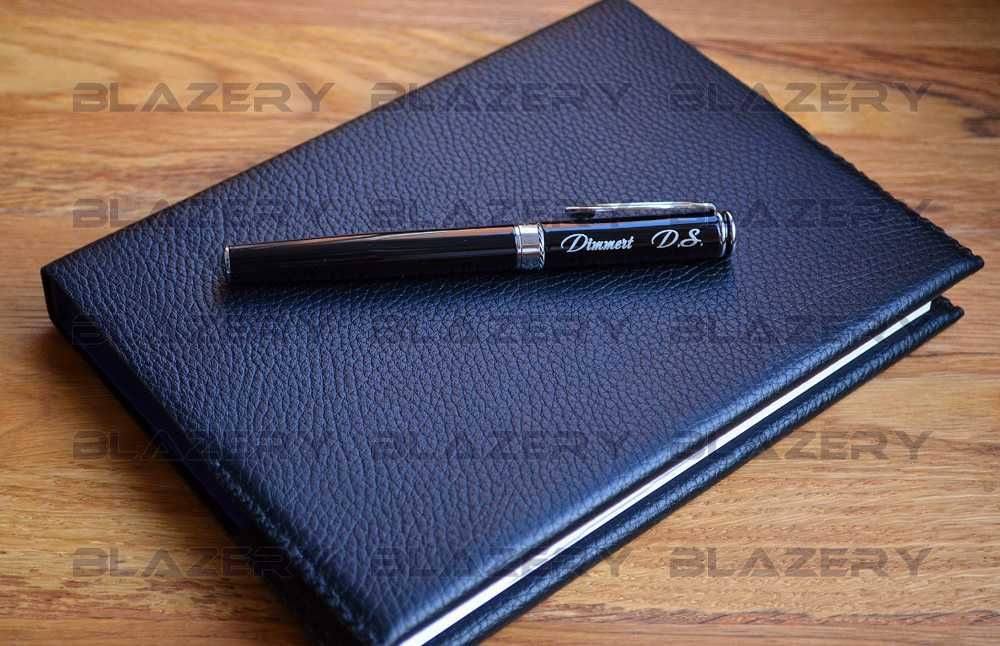 Именной кожаный ежедневник, блокнот, ручка, с гравировкой на заказ