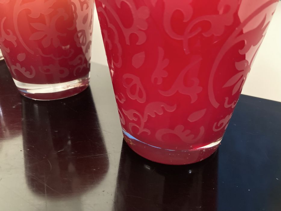 Suportes de velas em vidro