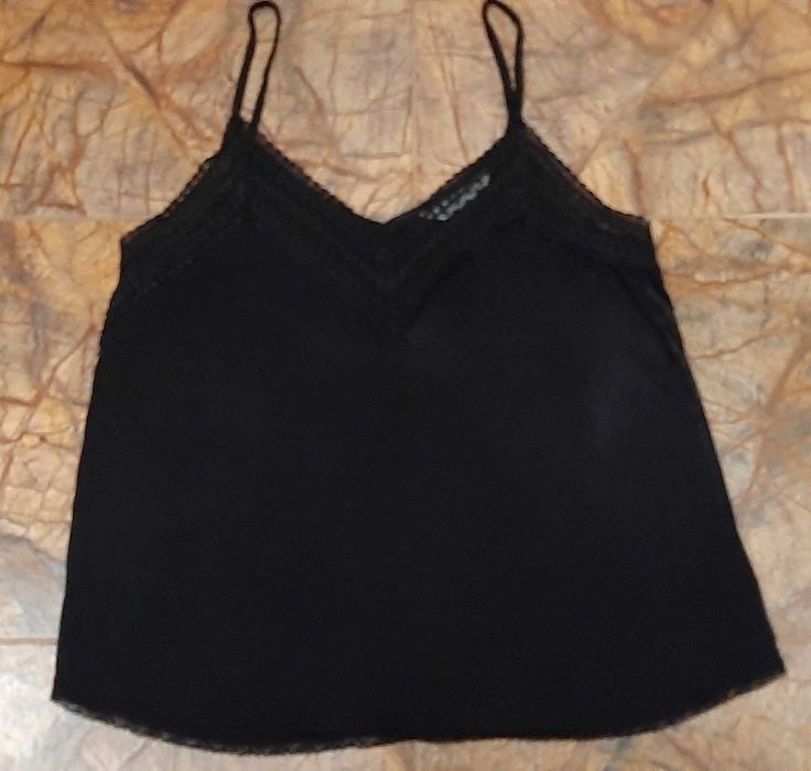 Top na ramiączka, Stradivarius, czarny, rozmiar XS