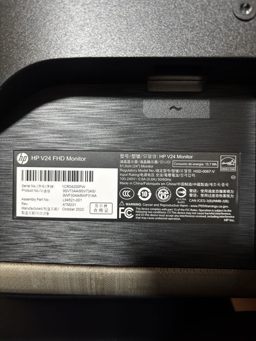 Monitor HP V24 FHD 24’