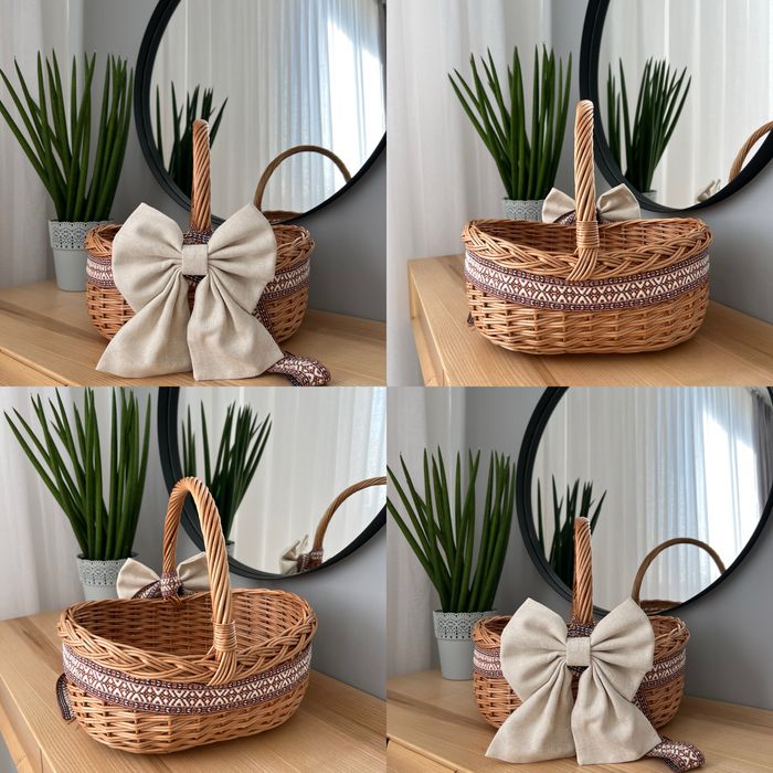 Кошики плетені із лози. Корзини Великодні. Кошик в етно-стилі.