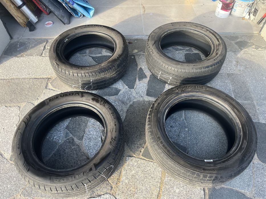 Komplet 4 opon letnich/ 2x Continental/ 2x Fulda // 205/55 R16