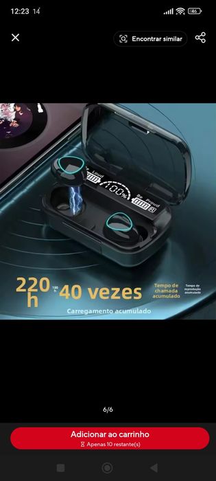 Phones bluetooth Novos com caixa power bank