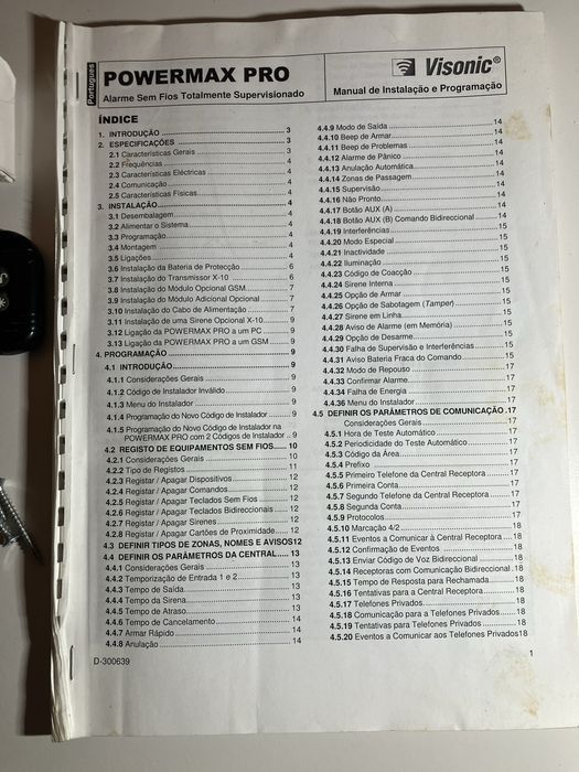 Visionic powermax pro alarme residencial