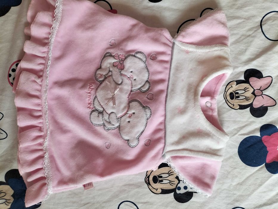Warm Bear-Themed Dress, Size 1m
