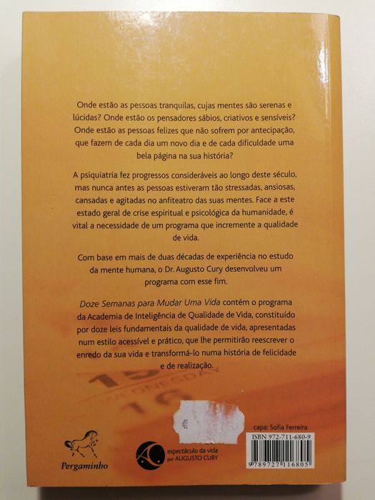 Twelve Weeks to Change a Life Augusto Cury64737966976899121