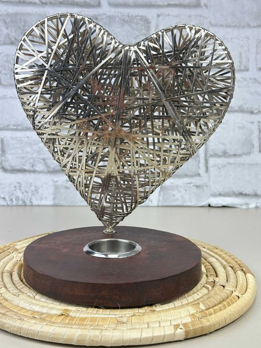 Dekoracja Lampion Serce Duże Metal