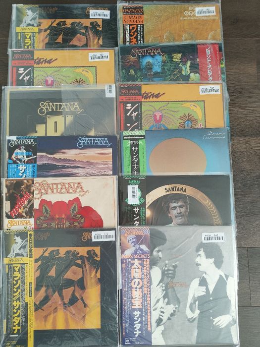 Santana – Kolekcja 12 Japońskich Winyli LP z OBI, Stan Bardzo Dobry, Komplet
