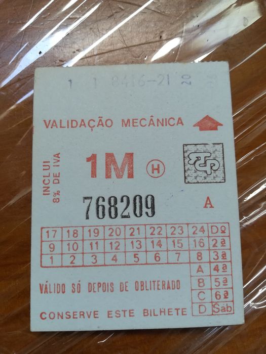 Bilhete antigo STCP para colecionadores