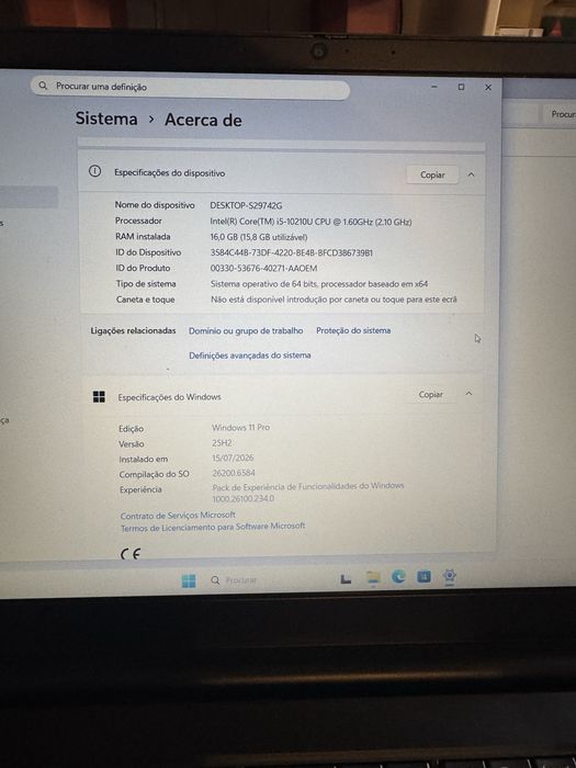Portatil lenovo E 15