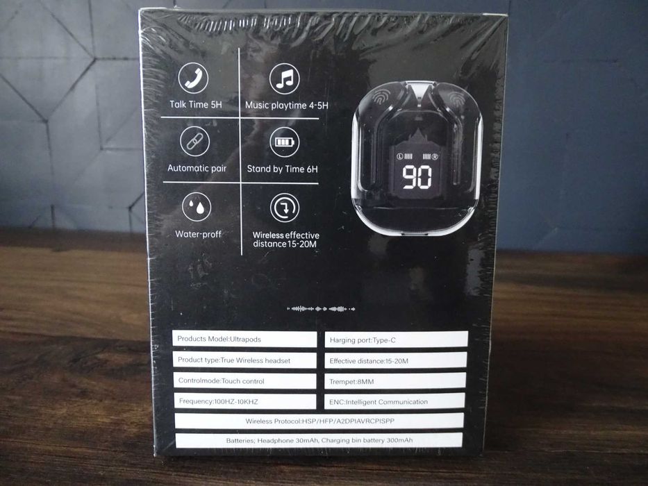 Słuchawki douszne Ultrapods Max – NOWE, bezprzewodowe Bluetooth, etui