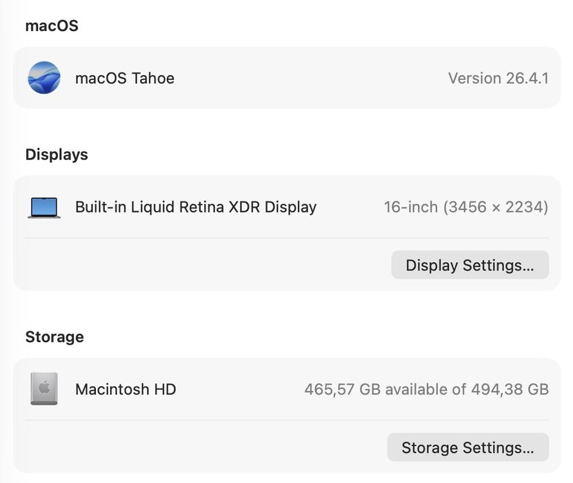 MacBook Pro 16’ 2021 M1 Max 32Gb 512Gb SSD 24 GPU