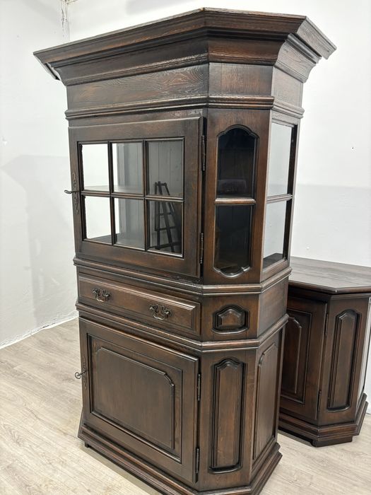 Piękny dębowy komplet mebli do jadalni