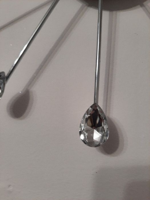 Zegar ścienny glamour kryształki