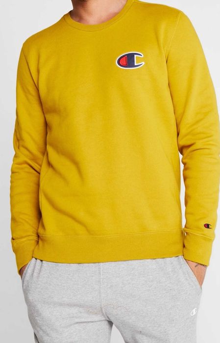Bluza Musztardowa Champion Bawełniana Unisex M 38
