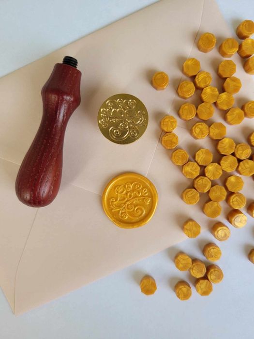 Lak do pieczęci 200 szt., pieczęci kwiatowe, forma silikonowa