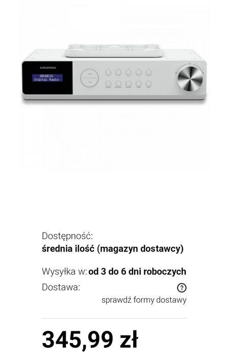 Radio FM Bluetooth kuchenne pod szafkę Grundig Niemcy nowe