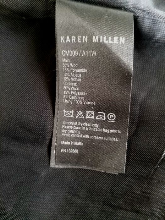 Karen Millen płaszcz z wełną, moherem i alpaką rozm. 34  elegancki  zi