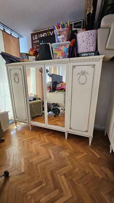 Szafa neoklasyczna  kremowa ludwik XVI prowansalskie shabby chic.